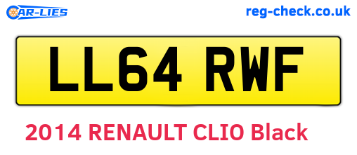 LL64RWF are the vehicle registration plates.