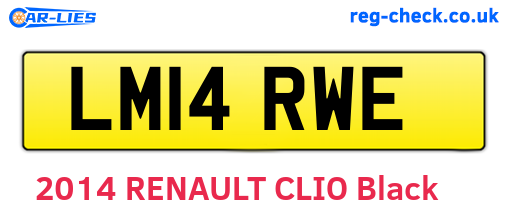 LM14RWE are the vehicle registration plates.