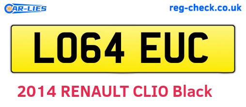 LO64EUC are the vehicle registration plates.