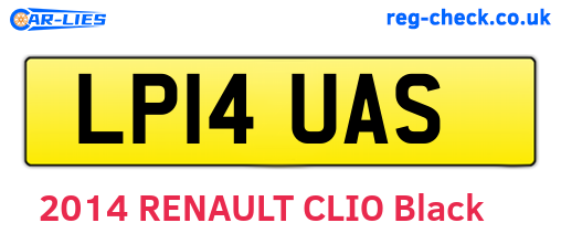 LP14UAS are the vehicle registration plates.