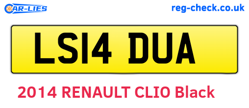 LS14DUA are the vehicle registration plates.