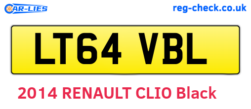 LT64VBL are the vehicle registration plates.