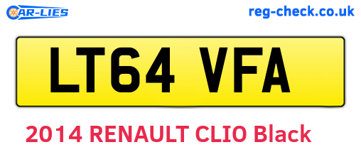 LT64VFA are the vehicle registration plates.