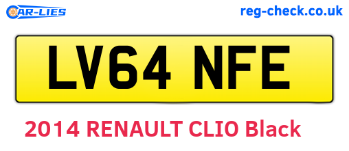 LV64NFE are the vehicle registration plates.