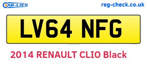 LV64NFG are the vehicle registration plates.
