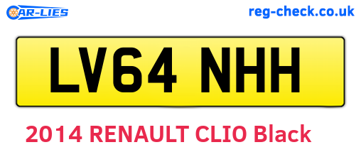 LV64NHH are the vehicle registration plates.