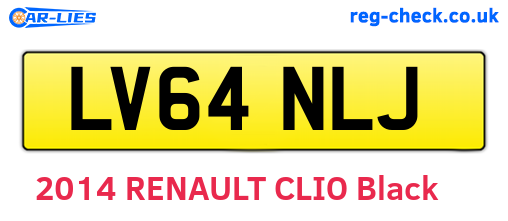 LV64NLJ are the vehicle registration plates.