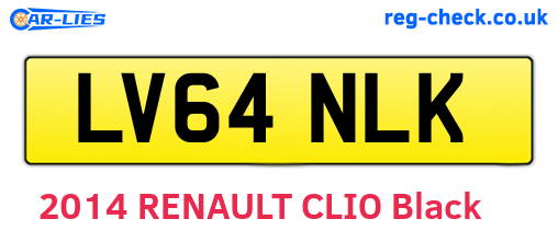 LV64NLK are the vehicle registration plates.