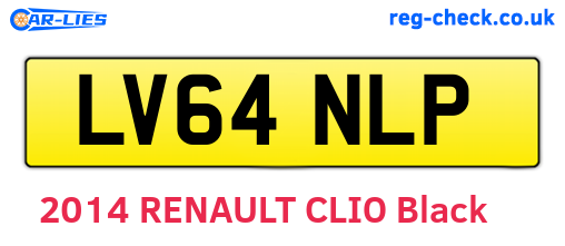 LV64NLP are the vehicle registration plates.