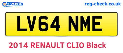LV64NME are the vehicle registration plates.