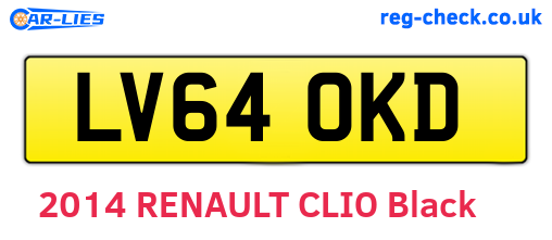 LV64OKD are the vehicle registration plates.
