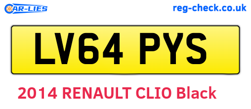 LV64PYS are the vehicle registration plates.