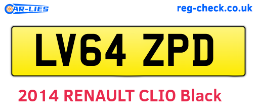 LV64ZPD are the vehicle registration plates.