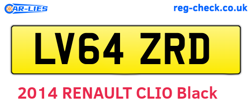 LV64ZRD are the vehicle registration plates.