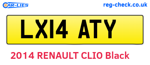 LX14ATY are the vehicle registration plates.