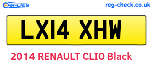 LX14XHW are the vehicle registration plates.