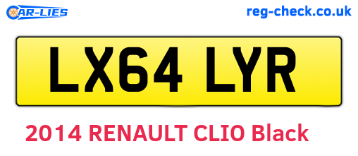 LX64LYR are the vehicle registration plates.