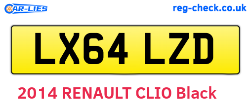 LX64LZD are the vehicle registration plates.