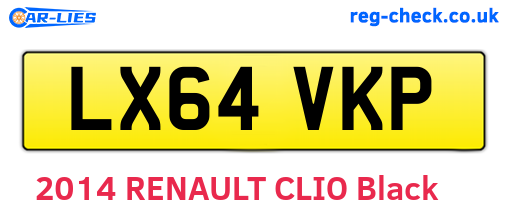 LX64VKP are the vehicle registration plates.