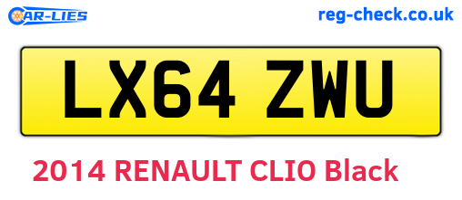 LX64ZWU are the vehicle registration plates.