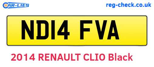 ND14FVA are the vehicle registration plates.