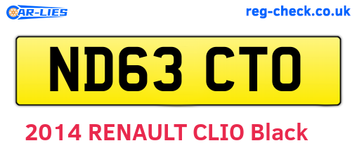 ND63CTO are the vehicle registration plates.