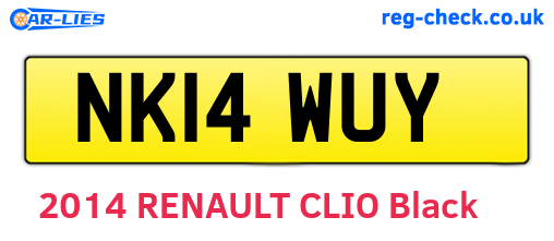 NK14WUY are the vehicle registration plates.