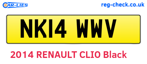 NK14WWV are the vehicle registration plates.