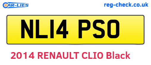 NL14PSO are the vehicle registration plates.