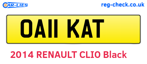 OA11KAT are the vehicle registration plates.