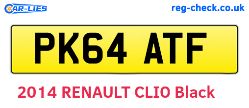 PK64ATF are the vehicle registration plates.