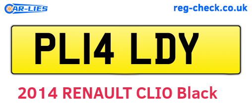 PL14LDY are the vehicle registration plates.