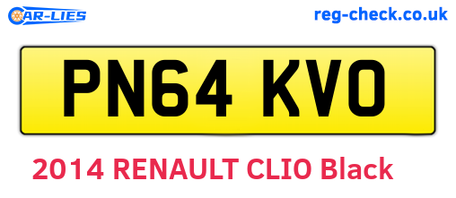 PN64KVO are the vehicle registration plates.
