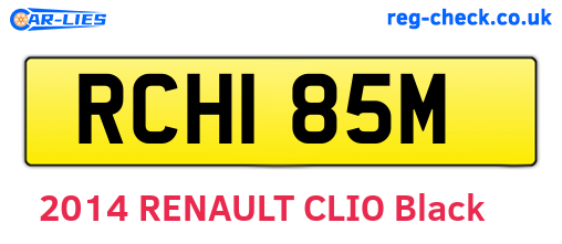 RCH185M are the vehicle registration plates.