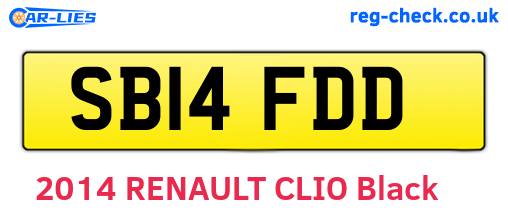 SB14FDD are the vehicle registration plates.
