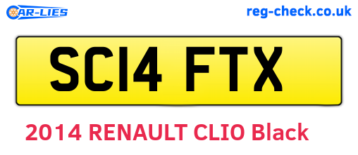 SC14FTX are the vehicle registration plates.