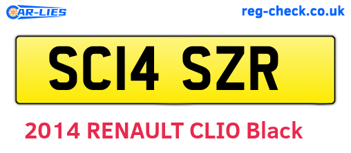 SC14SZR are the vehicle registration plates.