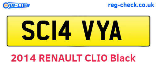 SC14VYA are the vehicle registration plates.