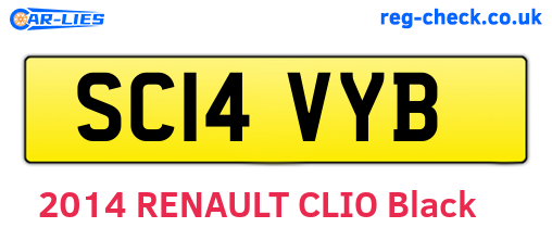 SC14VYB are the vehicle registration plates.