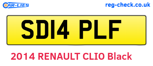 SD14PLF are the vehicle registration plates.
