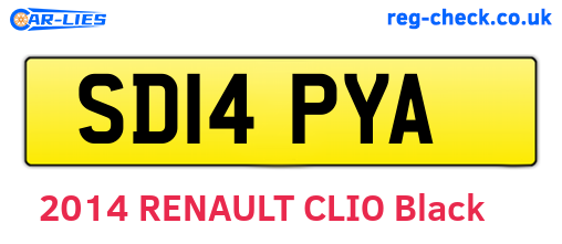 SD14PYA are the vehicle registration plates.