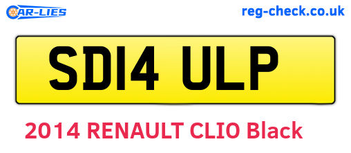 SD14ULP are the vehicle registration plates.