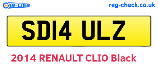 SD14ULZ are the vehicle registration plates.