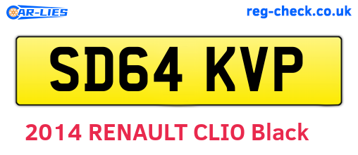 SD64KVP are the vehicle registration plates.