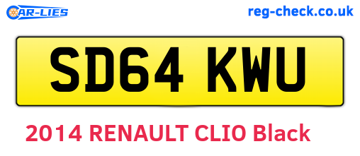 SD64KWU are the vehicle registration plates.