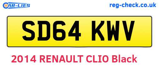 SD64KWV are the vehicle registration plates.