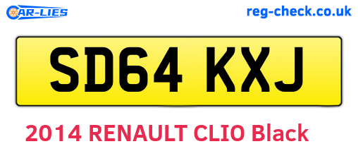 SD64KXJ are the vehicle registration plates.