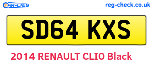 SD64KXS are the vehicle registration plates.