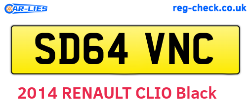 SD64VNC are the vehicle registration plates.