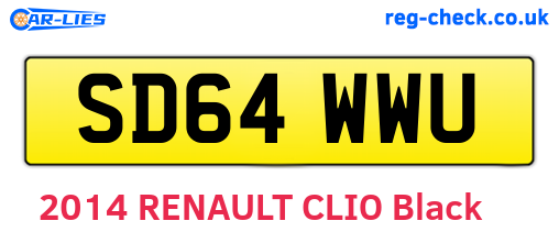 SD64WWU are the vehicle registration plates.